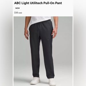 Lululemon ABC Black Light Utilitech Pull-On Pant